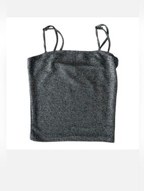 Heart Hips Women's Glittery Black Tank Top S